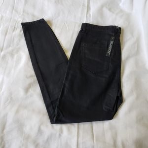 Blank NYC Button Fly Black Crybaby Skinny Jeans 30